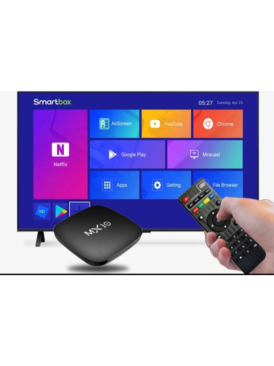 Bilişim Burada MX Box MX10 4K Android TV Box Medya Oynatıcı Android 7-1 Tv Box Tv Stick Medya Oynatıcı Smart Tv Wifi